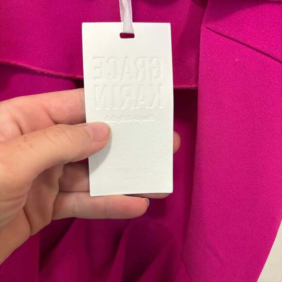 GRACE KARIN Women's One Shoulder Ruffle Slit Midi Dress - Picture 8 of 11